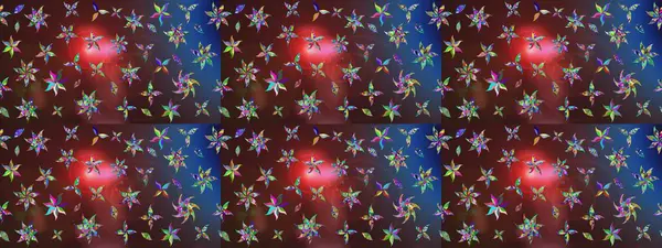 Raster çiçek desenli çiçek deseni, yapraklar, dekoratif elementler, sıçrama, lekeler, el çizimi kontur çizgileri ve Doodle çizim stili, grafik raster çizim çizimi.