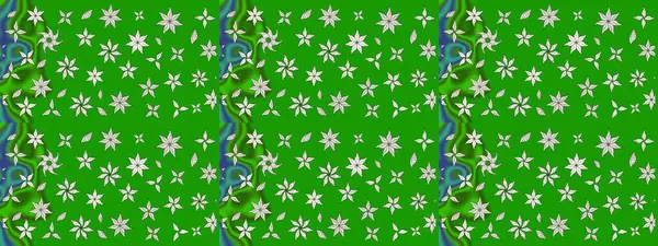 El çizimi. Suluboya çizimi. Yeşil renkli çiçekler. Çiçekli çizim deseni.