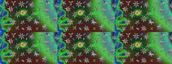 Güzel kumaş deseni. Zentangle soyut çiçekleri. Renkli Bahar Teması eskiz kalıbı. Düz Çiçek Elementleri Tasarımı. Karalama çiçeği. Raster illüstrasyonu.