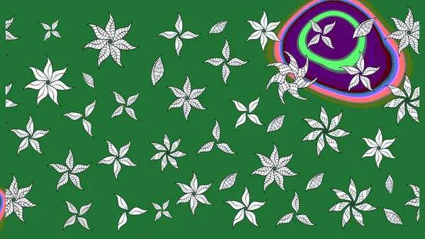 Küçük yeşil çiçeklerle oldukça eski bir besin torbası deseni. Tekstil, kumaş, kapaklar, duvar kağıtları, baskı, paket, koleksiyon defteri, örgü, dekupaj için çiçek arkaplanı..