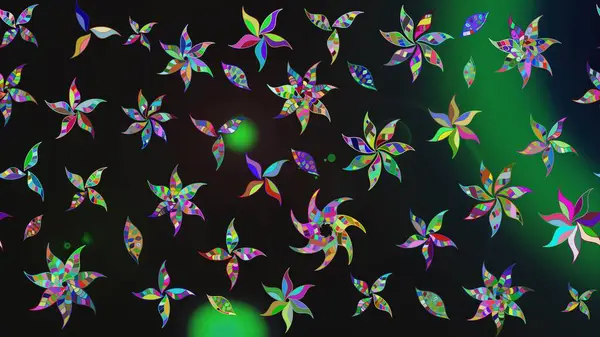 Raster illüstrasyonu. Çiçekler, dallar, bitkiler ve çiçekler. El çizimi. Güzel kumaş deseni.