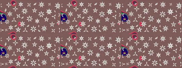 Çiçek rengi eskiz deseni. Raster çiçek izi. Klasik taslak çizimi. Raster Yumuşak kumaş deseni.