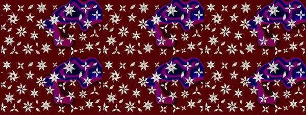 Çiçek arkaplan. Çizim raster deseni. Güzel kumaş deseni.