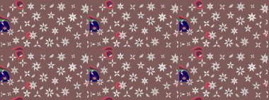 Çiçek rengi eskiz deseni. Raster çiçek izi. Klasik taslak çizimi. Raster Yumuşak kumaş deseni.