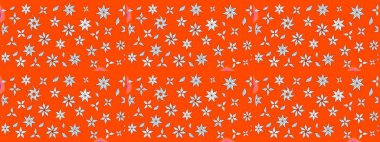 Raster illüstrasyonu. El çizimi. Çiçekli, yapraklı, çiçek desenli çizim..