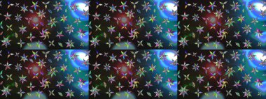 Raster illüstrasyonu. Küçük çiçekteki sevimli çiçek deseni. Gri renkli çiçekler.