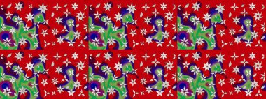 Suluboya çizim kalıbı. Dekorasyon ve tasarım için güzel bir desen. Moda baskısı. Çiçeğin suluboya çizimlerinin mükemmel deseni. Eski model. Raster illüstrasyonu.