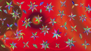 Raster illüstrasyonu. Bahar çiçekleriyle güzel bir çiçek deseni çizmişsin. Güzel kumaş deseni.