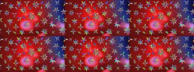 Nazikçe, güzel çiçek arkaplanı. Kırmızı renkte çiçekler. Raster çiçek desenli ve çiçekli..