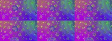 Tropik çiçek desenleri. Mor renkli çiçekler. Raster illüstrasyonu.