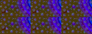 Hediye ambalaj kağıdı, tebrik kartları, posterler ve pankart tasarımı. Raster düz çiçek çizim deseni. Kahverengi renkte çiçekler.