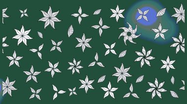 Modern çiçek arkaplanı. Moda baskıları için zarif bir şablon. Halk tarzı. Parlak renkli çiçekleri ve yeşil yaprakları olan harika bir çiçek deseni..