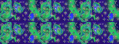 Hoş bir çiçek geçmişi var. Güzel kumaş deseni. Raster illüstrasyonu. Küçük çiçekte çizim deseni.