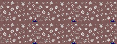 Çiçek deseni. Şatafatlı bahar bahçesi dokusu. Kahverengi renkli çiçekler. Kahverengi renkte çiçek eskizi. Raster illüstrasyonu.