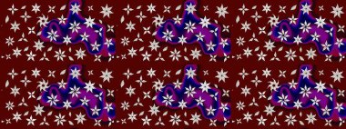 Çiçek. Taslak dekoratif arka plan, çiçek mandala. Raster illüstrasyonu. Kırmızı renklerde.