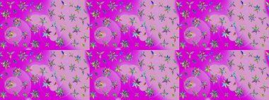 Çiçek duvar kâğıdı. Çiçek arkaplan. Tarafsız renklerde şirin tekstil tarzında. Raster illüstrasyonu. Renkli çizim deseni.