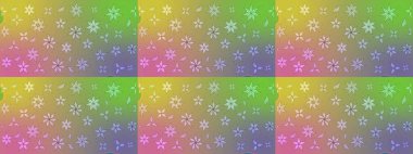 Raster illüstrasyonu. Tarafsız renklerde. Soyut çiçek çizim kalıbı arka planı. Raster deseni. Küçük çiçekte sevimli çiçek deseni var..