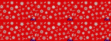 Kırmızı renkte çiçekler. Düz Çiçek Elementleri Tasarımı. Çiçekli çizim şekli. Renkli Bahar Teması çizim şablonu.