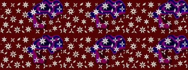 Çiçek arkaplan. Çizim raster deseni. Güzel kumaş deseni.