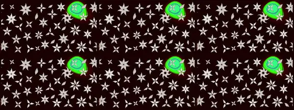 Raster düz çiçek çizim deseni. Hediye ambalaj kağıdı, tebrik kartları, posterler ve pankart tasarımı. Siyah renkte çiçekler.