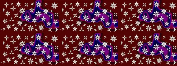 Çiçek. Taslak dekoratif arka plan, çiçek mandala. Raster illüstrasyonu. Kırmızı renklerde.