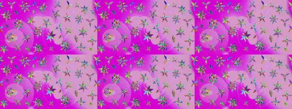 Çiçek duvar kâğıdı. Çiçek arkaplan. Tarafsız renklerde şirin tekstil tarzında. Raster illüstrasyonu. Renkli çizim deseni.