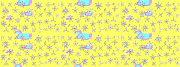 Sarı renkli çiçekler. Yumuşak, bahar çiçekli arka plan. Raster çiçek desenli ve çiçekli..