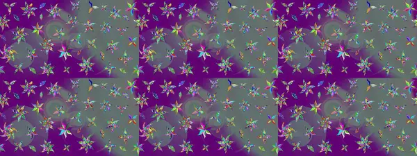 Moda baskıları için zarif bir şablon. Motley illüstrasyonu. Küçük renkli çiçekler. Küçük çiçekte güzel bir desen. Çiçekli bahar çiçekleri.