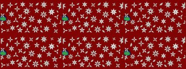 Düz Çiçek Elementleri Tasarımı. Sketch Colour Spring Theme eskiz kalıbı. Sevimli çiçek raster deseni. Kırmızı renkte çiçekler.