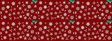 Moda baskıları için zarif bir şablon. Halk tarzı. Modern çiçek arkaplanı. Parlak renkli çiçekleri ve kırmızı yaprakları olan harika bir çiçek deseni..