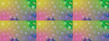 Tarafsız renklerde çiçekler. Çiçek desenli çizim. Asya tekstil tarzında. Raster illüstrasyonu. Raster illüstrasyonu.