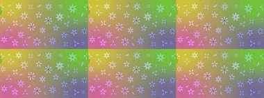 Raster illüstrasyonu. Tarafsız renklerde. Soyut çiçek çizim kalıbı arka planı. Raster deseni. Küçük çiçekte sevimli çiçek deseni var..
