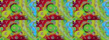 Raster illüstrasyonu. Güzel kumaş deseni. Küçük bir çiçekte eskiz deseni. Güzel çiçek arkaplanı..