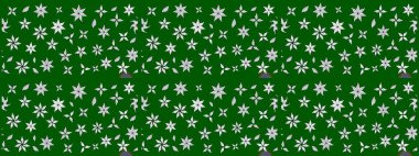 Sketch Colour Spring Theme eskiz kalıbı. Yeşil renkli çiçekler. Sevimli çiçek raster deseni. Düz Çiçek Elementleri Tasarımı.