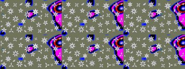 Yeşil renkli çiçekler. Renkli Bahar Teması eskiz kalıbı. Çiçek desenli eskiz, yaz çiçekleri. Düz Çiçek Elementleri Tasarımı.