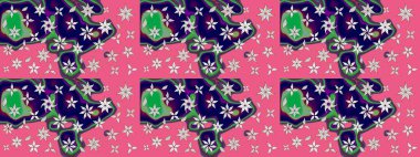 Pembe renklerde. Soyut çiçek çizim kalıbı arka planı. Küçük çiçekteki sevimli çiçek deseni. Raster illüstrasyonu. Raster deseni.