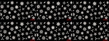 Modern stil dokusu. Çiçek desenli raster, siyah çizgi grafik deseni soyut raster arkaplan.