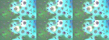 Raster. Renkli Bahar Teması eskiz kalıbı. Düz Çiçek Elementleri Tasarımı.