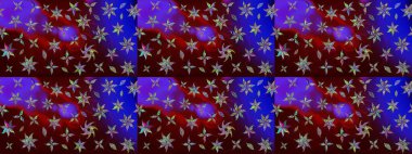 Kahverengi renkli çiçekler. Düz Çiçek Elementleri Tasarımı. Renkli Yaz Temalı eskiz kalıbı. Raster illüstrasyonunda çiçek deseni çizimi.