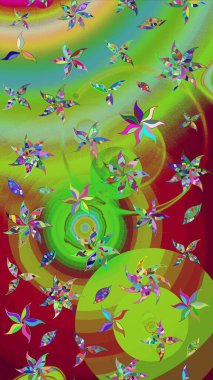 Küçük çaplı çiçeklerdeki basit şirin desenler. Tekstil veya kitap kapakları, imalat, duvar kağıtları, baskı, hediye paketi ve yapıştırma kitabı için çiçek eskizi geçmişi. Raster illüstrasyonu.