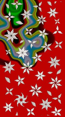 Anti-stres için soyut örnek sayfası. Raster illüstrasyonu. Kırmızı renklerde.