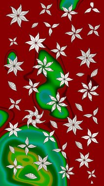 Eskiz Vintage Çiçek Deseni. Raster Kalça dokusu deseni.