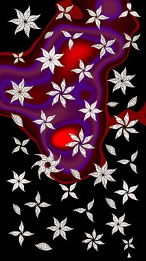 Doodle çiçekler ve dalları, otlar ve çiçekler. Elle çizilmiş. Raster resim. Güzel kumaş deseni.