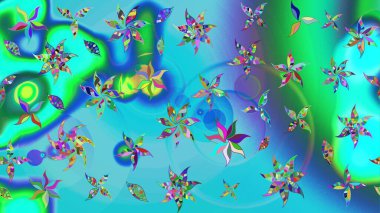 Raster stili kumaş deseni. Çiçekler suluboya çizim deseni.