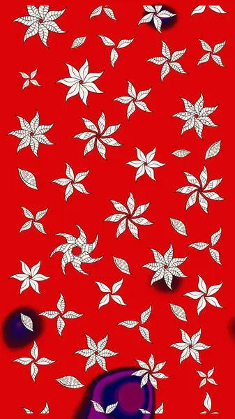 Zarif, parlak ve kırmızı çiçek desenli eskiz. Sabıka fotoğraflarında, bebek kıyafetlerinde, duvar kâğıtlarında, paket kutularında falan kullanılabilir. Raster..