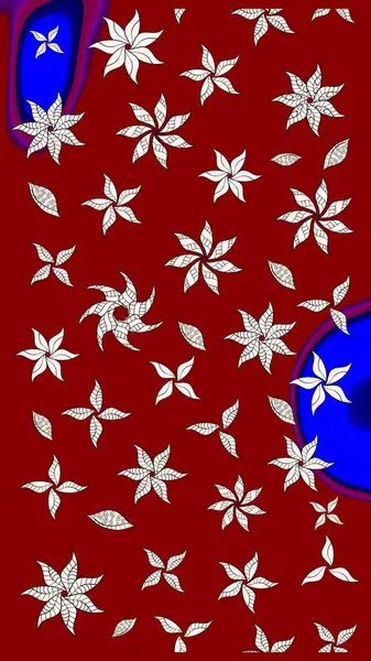 Raster suluboya çiçek deseni, narin çiçekler, kırmızı çiçekler, tebrik kartı şablonu. Raster Güzel kumaş deseni.