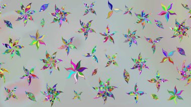 Suluboya çiçekli çiçek deseni. Gri renkli Asya tekstili. Raster illüstrasyonu.