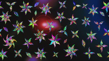 Çiçek deseni. Renkli Bahar Teması eskiz kalıbı. Düz Çiçek Elementleri Tasarımı. Raster çizimi. Güzel kumaş deseni..