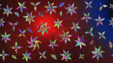 Kahverengi renklerde bahar çiçekleri. Raster çiçekleri klasik tarzda çizilmiş. Çiçekli yumuşak bir eskiz şekli. Raster illüstrasyonu.