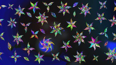 Küçük çiçekte güzel bir desen. Küçük renkli çiçekler. Çiçekli yaz çiçekleri. Motley illüstrasyonu. Moda baskıları için zarif bir şablon. Çizim.